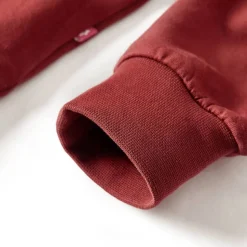 Sweatshirt til børn str. 92 farveblok lyserød og henna