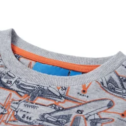 Sweatshirt til børn str. 92 gråmeleret