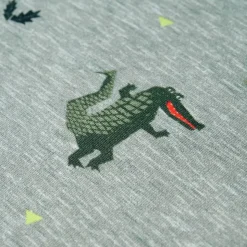 Sweatshirt til børn str. 92 hundeprint lys kakimeleret