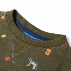 Sweatshirt til børn str. 92 kakifarvet