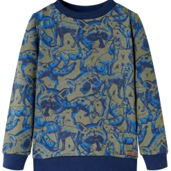Sweatshirt til børn str. 92 kakifarvet