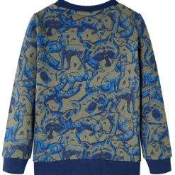 Sweatshirt til børn str. 92 kakifarvet
