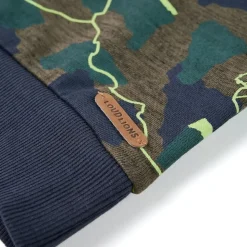 Sweatshirt til børn str. 128 kakimeleret