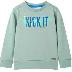 Sweatshirt til børn str. 104 lys kakifarve