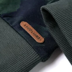 Sweatshirt til børn str. 104 mørk kakifarve