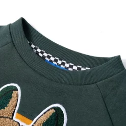 Sweatshirt til børn str. 104 mørkegrøn