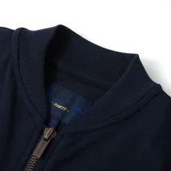 Sweatshirt til børn str. 92 med lynlås marineblå