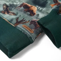 Sweatshirt til børn str. 92 mørkegrøn
