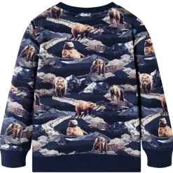 Sweatshirt til børn str. 116 marineblå