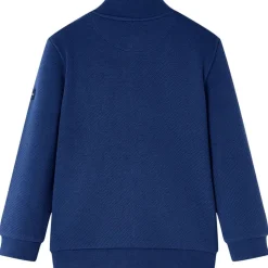 Sweatshirt til børn str. 92 med lynlås marineblå