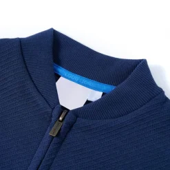 Sweatshirt til børn str. 92 med lynlås marineblå