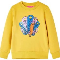 Sweatshirt til børn str. 92 okkerfarvet