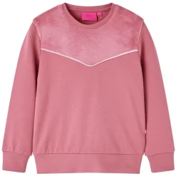 Sweatshirt til børn str. 128 patchwork velour pink