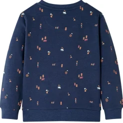 Sweatshirt til børn str. 92 ræv mørk blåmeleret