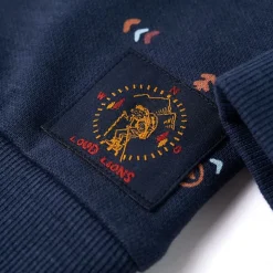 Sweatshirt til børn str. 92 ræv mørk blåmeleret