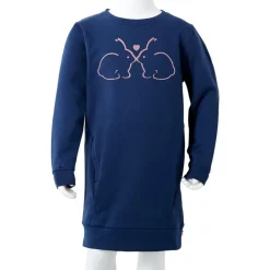 Sweatshirtkjole til børn str. 92 marineblå