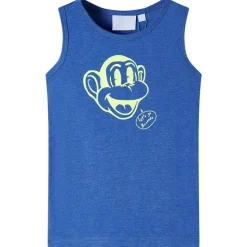 Tanktop til børn str. 92 blåmeleret