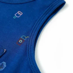 Tanktop til børn str. 128 mørkeblå