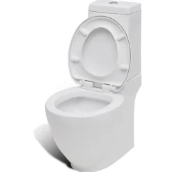 Toilet- og bidetsæt keramik hvid