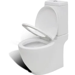 Toilet- og bidetsæt keramik hvid