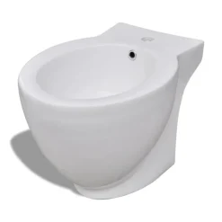 Toilet- og bidetsæt keramik hvid