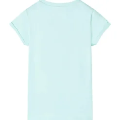 T-shirt til børn str. 128 akvamarinblå