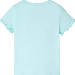 T-shirt til børn str. 104 aquablå