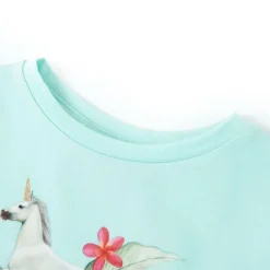 T-shirt til børn str. 104 aquablå
