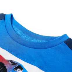 T-shirt til børn str. 104 blå og marineblå