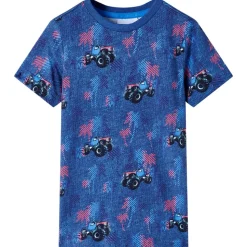 T-shirt til børn str. 104 blåmeleret