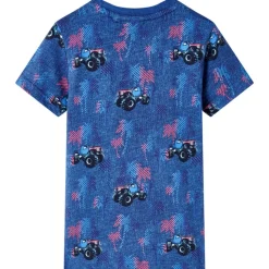 T-shirt til børn str. 104 blåmeleret