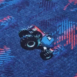T-shirt til børn str. 104 blåmeleret