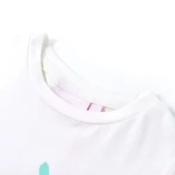 T-shirt til børn str. 116 ecrufarvet