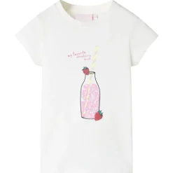 T-shirt til børn str. 140 ecrufarvet