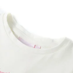 T-shirt til børn str. 140 ecrufarvet