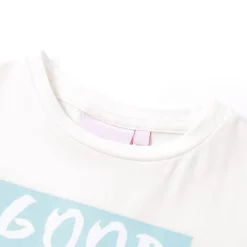 T-shirt til børn str. 140 ecrufarvet