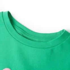 T-shirt til børn str. 116 grøn