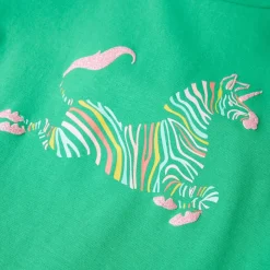 T-shirt til børn str. 116 grøn