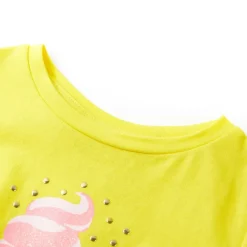 T-shirt til børn str. 104 gul