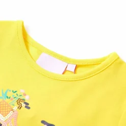 T-shirt til børn str. 104 gul