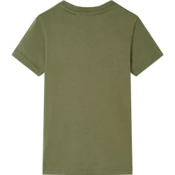 T-shirt til børn str. 104 kakifarvet