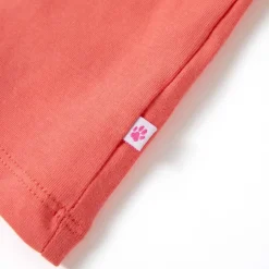 T-shirt til børn str. 104 koralfarvet