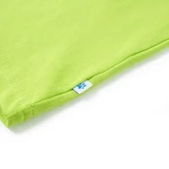 T-shirt til børn str. 116 limegrøn