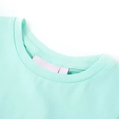 T-shirt til børn str. 92 lys akvamarinblå