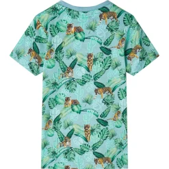 T-shirt til børn str. 128 lys grønmeleret