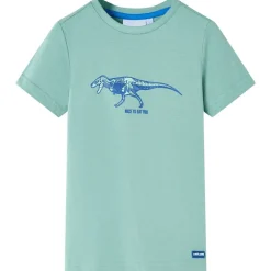 T-shirt til børn str. 116 lys kakifarve