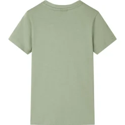 T-shirt til børn str. 116 lys kakifarve