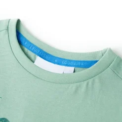 T-shirt til børn str. 92 lys kakifarve