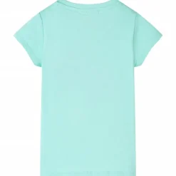 T-shirt til børn str. 116 lys mintgrøn