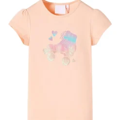 T-shirt til børn str. 104 lys orange